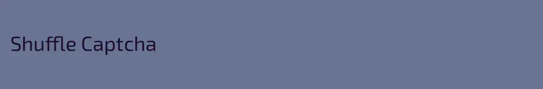 Shuffle Captcha